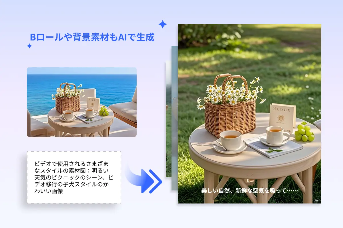 Bロールや背景素材もAIで生成